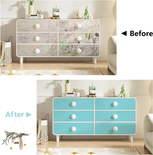 Miniatura 7 de Papel Pintado Negro para Despegar y Pegar 15.7"x118" Papel de Contacto de Color Sólido Moderno Autoadhesivo Extraíble de Vinilo para Paredes
