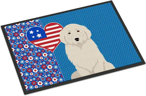 Miniatura 195 de Caroline's Treasures WDK5119JMAT Airedale Terrier USA - Tapete para interiores o exteriores, 24 x 36 pulgadas, tapete para puerta delantera