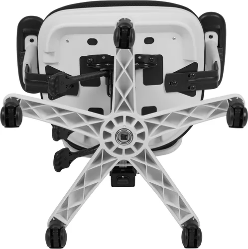 Miniatura 9 de Flash Furniture Nicholas Silla Giratoria de Respaldo Medio para Oficina y Videojuegos, Silla de Oficina Ergonómica de Malla con Soporte Lumbar Malla