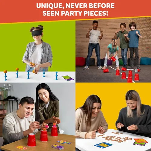 Miniatura 4 de Juegos de fiesta de un minuto: más de 200 piezas, juegos grupales divertidos y de ritmo rápido para niños, adolescentes y adultos, diversión