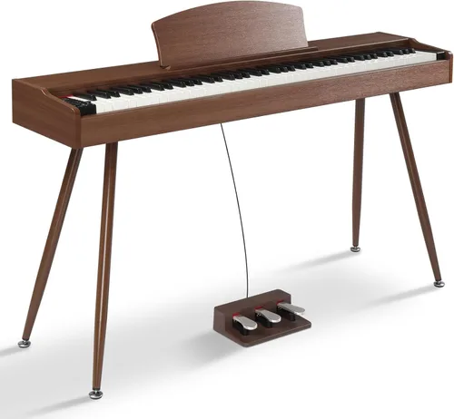 Miniatura 7 de Ktaxon Piano de Teclado de 88 Teclas con Acción Ponderada, Piano de Teclado Electrónico, Piano Digital con Unidad de 3 Pedales, Soporte de Música