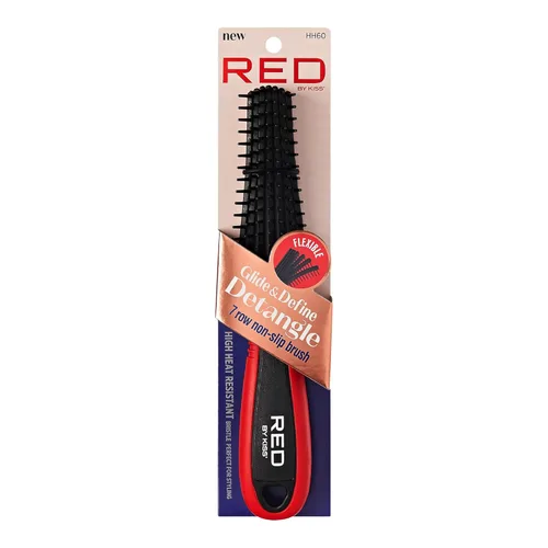 Miniatura 8 de Red by Kiss Cepillo desenredante antideslizante Glide & Define con cerdas naturales de jabalí 10% para cabello natural