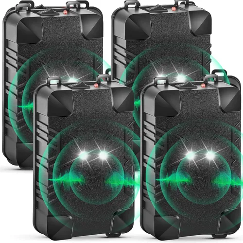 Miniatura 9 de 2 piezas de repelente de roedores bajo el capó con luz estroboscópica y 3 métodos de suministro de energía, repelente ultrasónico profesional