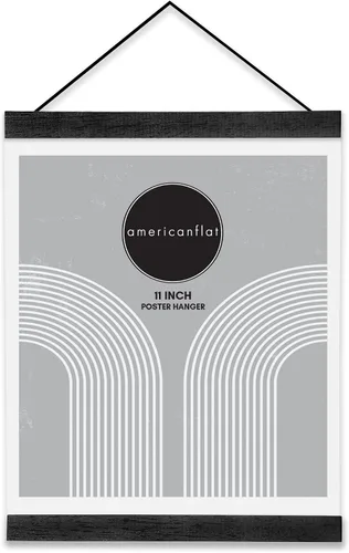 Americanflat Marco magnético negro de 11 pulgadas para póster, marco de madera para pósteres, impresiones, fotos, fotos, mapas, pergaminos,