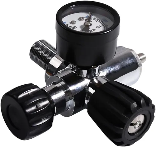 Miniatura 4 de TUXING Estación de llenado de paintball PCP de alta presión 6000PSI, calibre 6000PSI, válvula de acero inoxidable HPA CO2 tanque DIN sistema