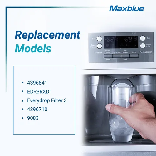 Miniatura 4 de Maxblue EDR3RXD1 Reemplazo para 4396841, Filtro Everydrop® 3, 4396710, Kenmore® 46-9083, 46-9030, Filtro de agua para refrigerador, 2 filtros