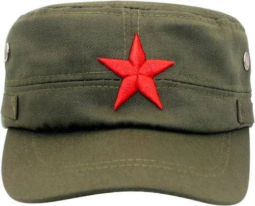Miniatura 2 de COOLSOME Vintage Fatigue Red Star Mao Army Sombrero militar