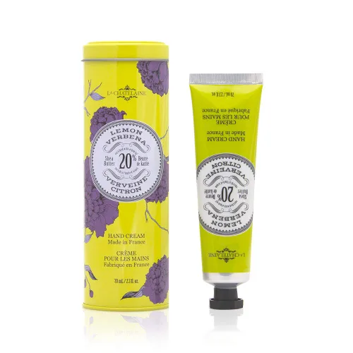 Miniatura 5 de La Chatelaine Crema de manos de manteca de karité, fabricada en Francia, ingredientes naturales y orgánicos, 70ml / 2.3 oz, lata de regalo, dulce