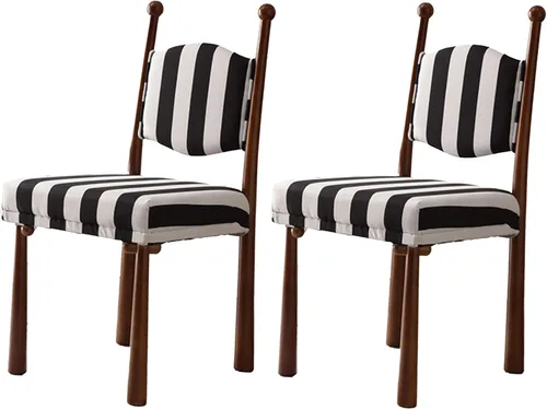 Miniatura 10 de Sillas de comedor de madera, sillas de cocina con material de lana de cordero, asiento tapizado, silla de sala de estar para estudio y comedor, sala