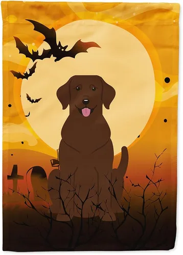 Miniatura 15 de Caroline's Treasures BB4307GF - Bandera de Halloween Airedale para jardín, bandera decorativa para patio exterior, obras de arte de patio, macizos