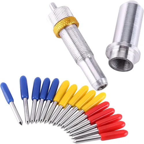 Miniatura 8 de Pixmax - Cuchillas de corte de vinilo Summa, cuchillas de trazador de vinilo, cuchillas de corte Summa, 15 piezas de acero de tungsteno, herramienta