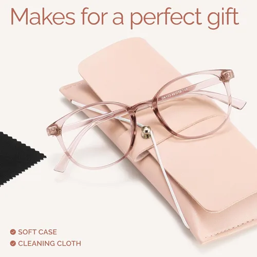 Miniatura 6 de Miyya - Lentes con bloqueo de luz azul para mujeres, lentes modernos redondos transparentes anti luz azul, antifatiga ocular y antirreflejante UV