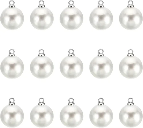 Miniatura 15 de PATIKIL 150 cuentas de perlas de perlas de imitación de perlas colgantes de bricolaje para hacer joyas, pulseras, aretes, collar