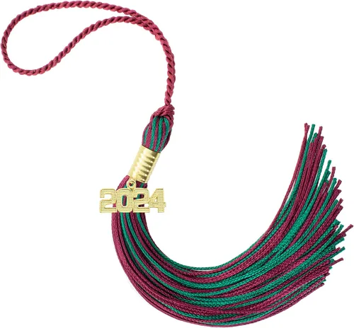 Miniatura 211 de Borla de graduación Aqua 2022, todos los colores escolares disponibles, fabricada en Estados Unidos