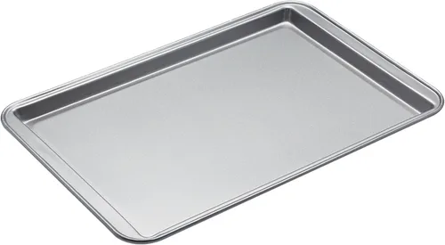 KitchenCraft KC2BK6 - Bandeja de horno extra grande con revestimiento antiadherente, 16.9 x 11.0 in, color plateado