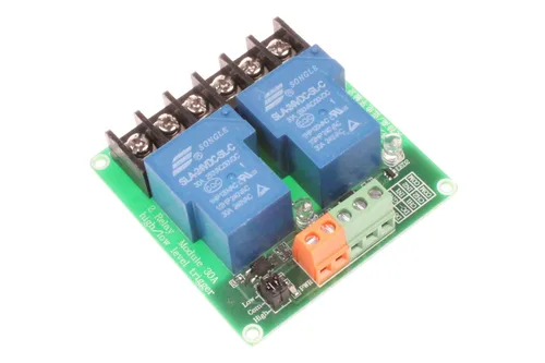 NOYITO Módulo de relé de 2 canales 30A Disparador de nivel alto y bajo con carga de aislamiento optoacoplador DC 30V AC 250V 30A para control de