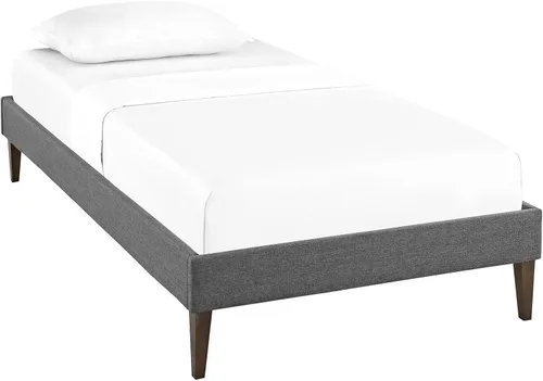 Miniatura 5 de Modway Sharon - Marco de cama de tela con patas cuadradas cónicas, color azul
