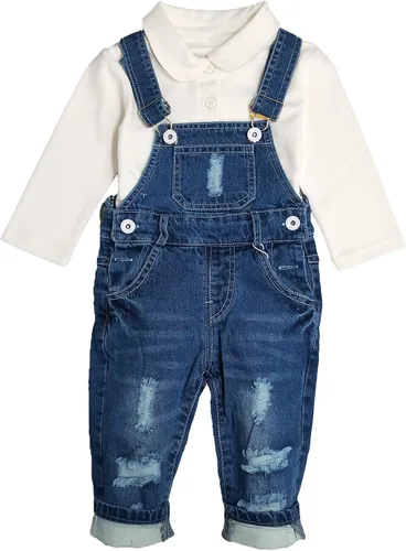 Miniatura 7 de Conjunto de pantalones de jean para bebés y niños pequeños