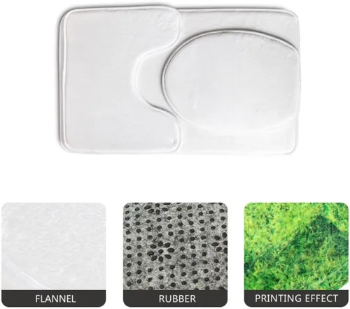 Miniatura 3 de UNICEU Alfombras de baño de 3 piezas, diseño de margaritas hippie, girasol, suave, absorbente, alfombrilla de baño + alfombrilla de contorno