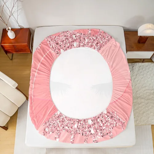 Miniatura 4 de Feelyou Sábanas de cama de lujo para niñas, juego de ropa de cama de lujo para niñas, juego de ropa de cama rosa jade ultra suave decoración