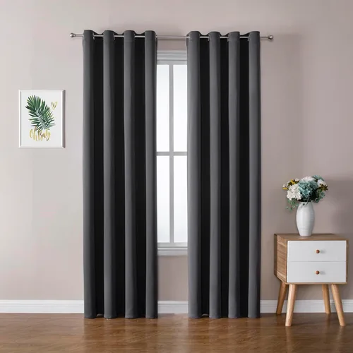Miniatura 155 de ChrisDowa - Cortinas de cenefa pequeñas para cocina, cortinas cortas con ojales y aislamiento térmico para oscurecer la sala y habitación