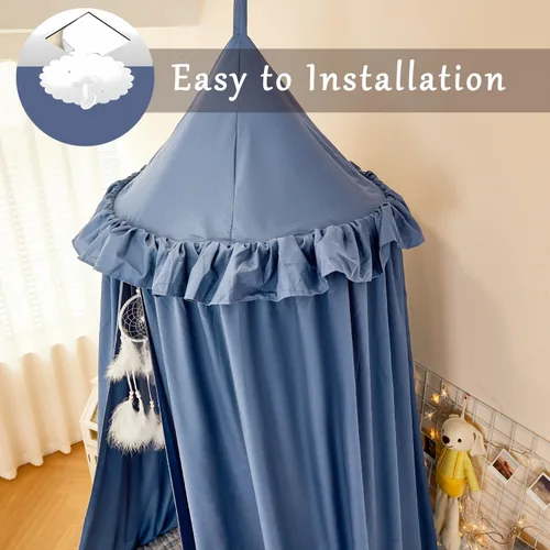 Miniatura 5 de Dosel Decorativo de Princesa para Cama de Niños, Dosel de Cama Suave y Duradero para Habitación de Niñas, Dosel de Tienda, Mosquitero de Ensueño