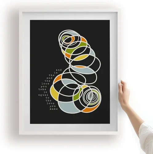Miniatura 4 de The End - Póster de letra de canción, impresión artística moderna de mediados de siglo, arte musical de banda de rock, decoración estética