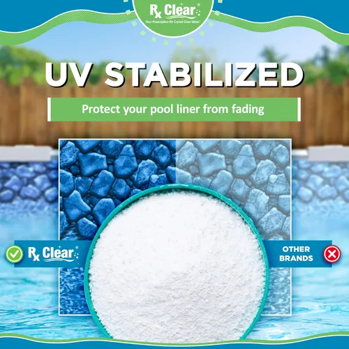 Miniatura 5 de Rx Clear 8 libras de cloro granular para piscina Uso como bactericida, algicida y desinfectante en piscinas, jacuzzis y spas Estabilizado