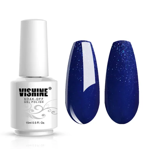 Miniatura 21 de Vishine Gelpolish Esmalte de uñas de gel profesional UV LED Soak Off Color Manicura Color Rosa Claro #1408 1408-rosa claro