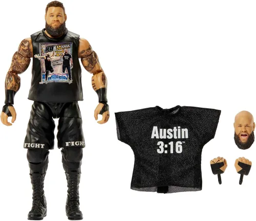 Mattel WWE Kevin Owens Elite Collection Figura de acción, articulación de lujo y detalles realistas con accesorios icónicos, 6 pulgadas