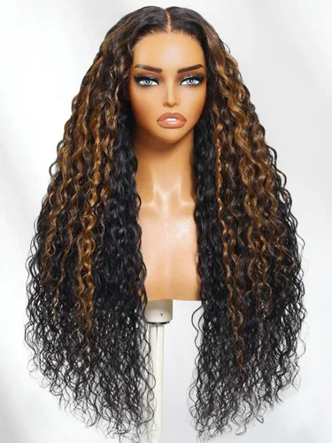 Miniatura 38 de Pelucas de cabello humano Bob de Beauty Forever, rubia con raíces marrones, parte lateral, corte recto, 7x5 encaje HD, adiós a los nudos, peluca Bob