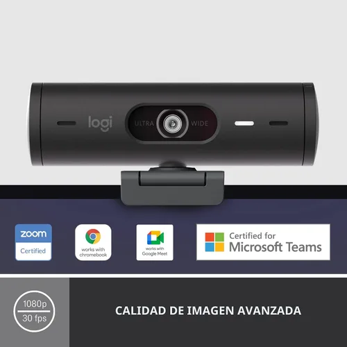 Miniatura 2 de Logitech Brio 501 - Cámara web Full HD con corrección automática de luz, modo de espectáculo, micrófonos de reducción de ruido, cubierta de Negro
