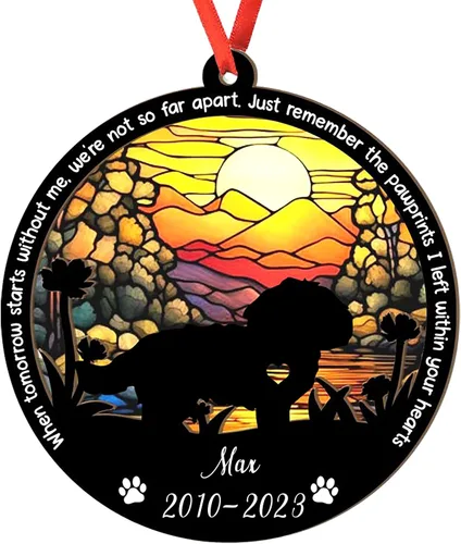 Miniatura 9 de Adorno personalizado para atrapasoles de sabueso afgano, adorno de Navidad de sabueso afgano – Regalo para perro amante, sabueso afgano