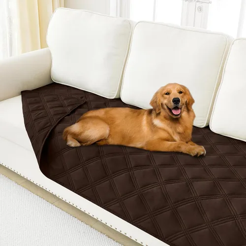 Miniatura 26 de Smiry Funda Impermeable para Cama de Perro, Manta Suave Reversible para Mascotas, Lavable a Prueba de Fugas para Gatos y Perros, Funda para Sofá