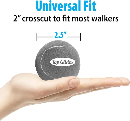 Miniatura 4 de AMP Top Glides Deslizadores de Pelotas de Tenis Precortados para Andador (Gris)