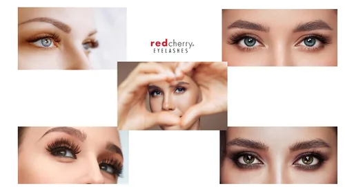 Miniatura 7 de Red Cherry Pestañas postizas #WSP cabello humano, 6 pares, 100% cabello humano, hechas a mano, sin látex, color negro