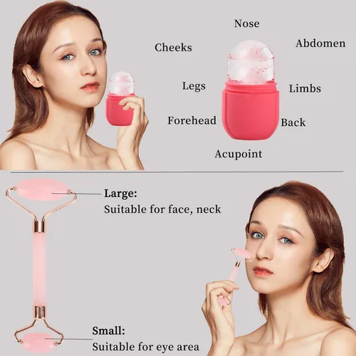 Miniatura 6 de Rodillo de hielo facial para el cuidado de la piel, rodillo de hielo para cara y ojos, cubo de belleza ilumina la piel y mejora el brillo natural