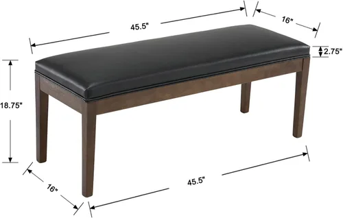 Miniatura 3 de Banco de comedor de piel sintética, banco de entrada, banco de zapatos, otomano para pasillo, sala de estar, dormitorio, extremo de la cama