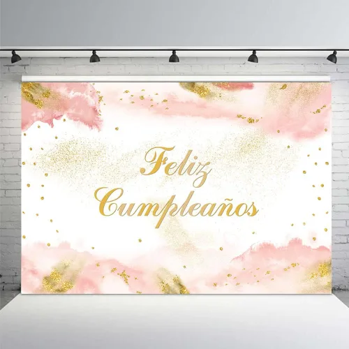 Miniatura 12 de MEHOFOND Telón de fondo de feliz cumpleaños de 7 x 5 pies para niño, fiesta mexicana, suministros de decoración de fiesta de feliz cumpleaños, Azul