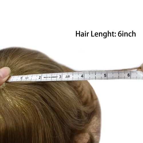 Miniatura 7 de Mens Toupee Hair Piece Real Human Hair Fine Mono Toupee para hombres Sistema de reemplazo de cabello para hombre Postizo Protesis Capilar Para