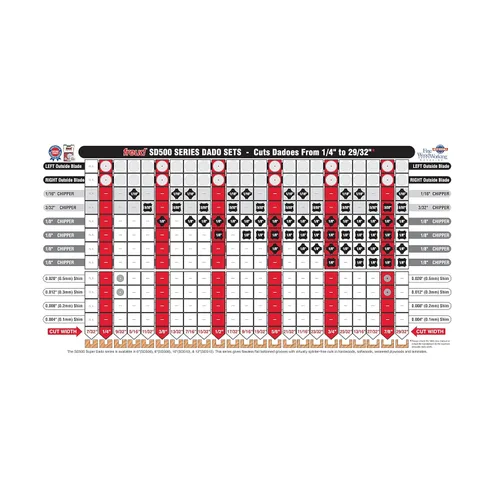 Miniatura 7 de Freud SD508 Super Dado Stack Dado de 8 pulgadas, tamaño único, multicolor