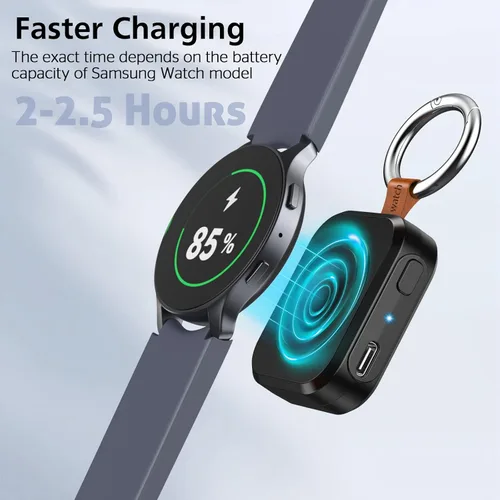 Miniatura 4 de Cargador para Samsung Galaxy Watch, cargador de reloj portátil de 1200 mAh para Samsung Galaxy Watch 8/8 Classic/7/Ultra/6/6 Classic/5/5 Pro/4/3