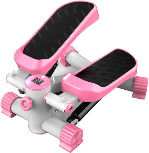 Miniatura 10 de YSUEFIJO Mini escalera portátil, equipo de fitness antideslizante, máquina de ejercicios aeróbicos para fitness, pantalla fácil de leer, bandas