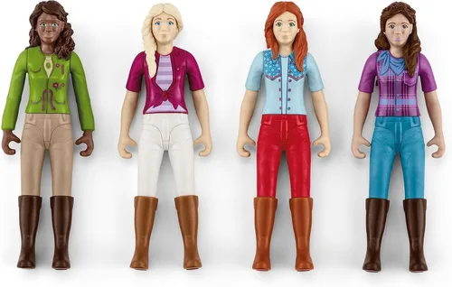 Miniatura 8 de Schleich Horse Club - Juego completo de figuras de juguete de 40 piezas del Horse Club Rider - Figuras articuladas de jinete de Hannah, Sofia, Lisa
