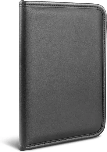 Miniatura 3 de Samsill Professional Padfolio, cartera mini de piel sintética, con bloc de notas de 5 x 8, color negro