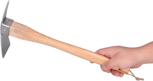 Miniatura 2 de Azada de pico de acero inoxidable con mango de madera, hachas de púa para excavar pico para excavar, azada Mattock de selección de jardín