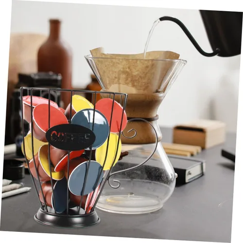 Miniatura 6 de Soporte para cápsulas de café, cesta de almacenamiento de barra de café, cesta de hierro para frutas, soporte para exhibición de cápsulas de café