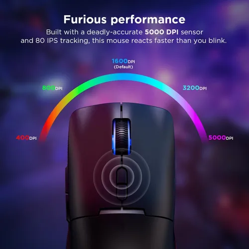 Miniatura 3 de Lenovo Legion M220 - Mouse inalámbrico RGB para juegos, Bluetooth de doble canal, 2.4 GHz inalámbrico, carga USB-C, interruptor DPI de 5 niveles