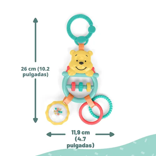 Miniatura 9 de Bright Starts Disney Baby Winnie The Pooh Juguete de Actividad Oso Ocupado, Juguete de Cochecito Unisex, Recién Nacidos en Adelante