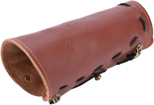 Miniatura 8 de Guardia de brazo de tiro con arco, arco largo de cuero de brazo de protección de antebrazo correa de engranaje